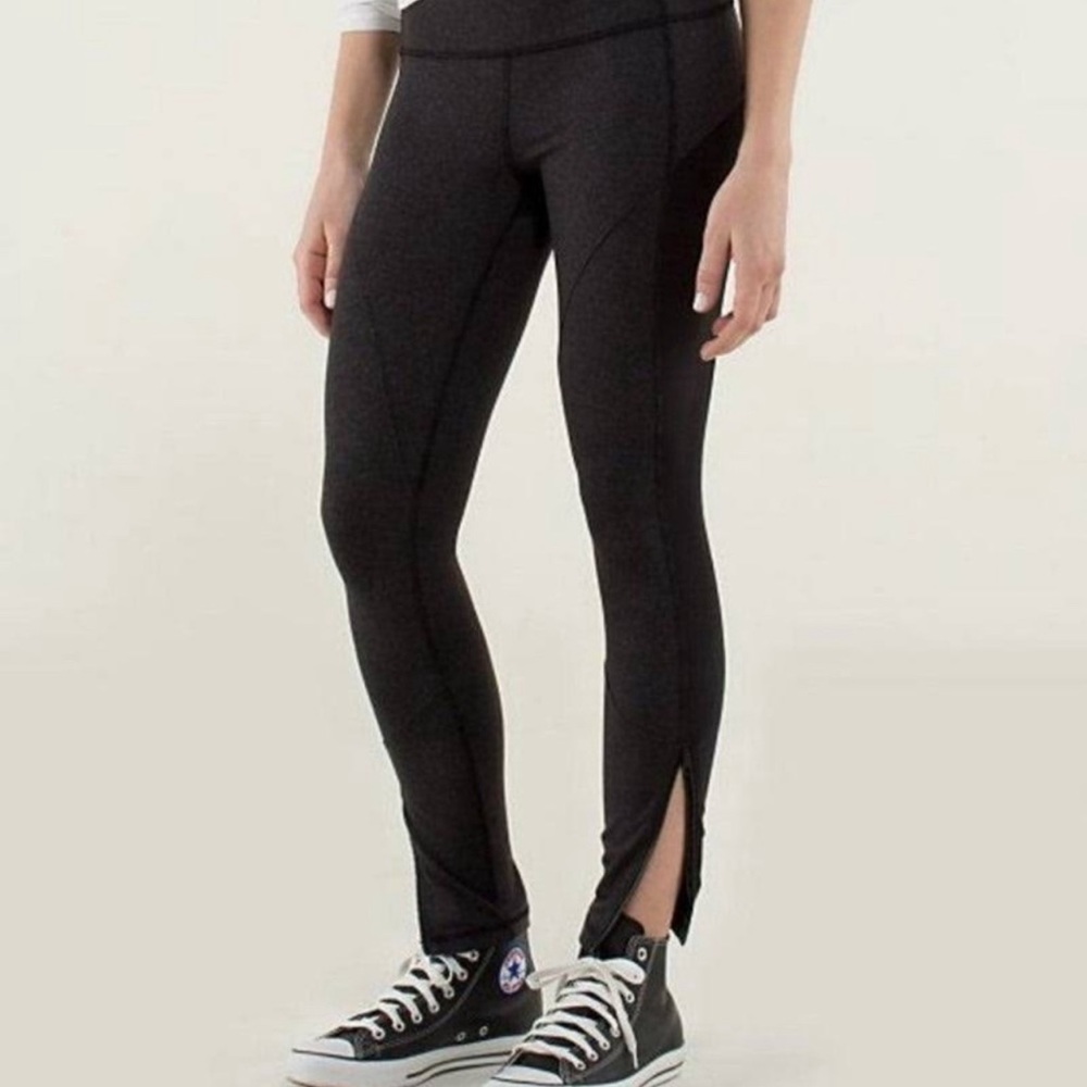 Lululemon Women’s Patience Pants Leggings Zipper Black/Gray Size 6